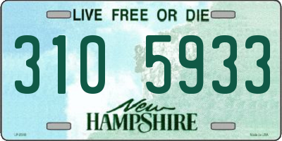 NH license plate 3105933