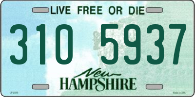 NH license plate 3105937