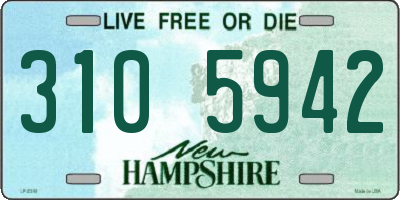 NH license plate 3105942