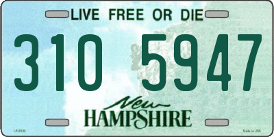 NH license plate 3105947