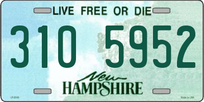 NH license plate 3105952