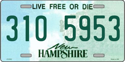 NH license plate 3105953