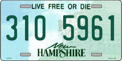 NH license plate 3105961