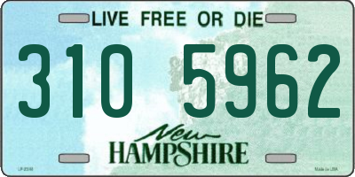 NH license plate 3105962