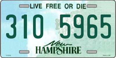 NH license plate 3105965