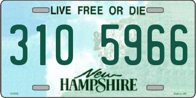 NH license plate 3105966