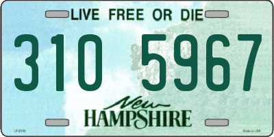NH license plate 3105967