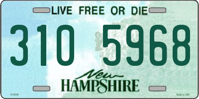 NH license plate 3105968
