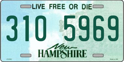 NH license plate 3105969