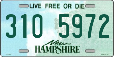 NH license plate 3105972