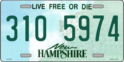 NH license plate 3105974
