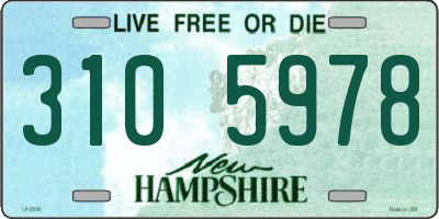 NH license plate 3105978