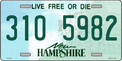 NH license plate 3105982