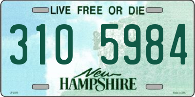 NH license plate 3105984