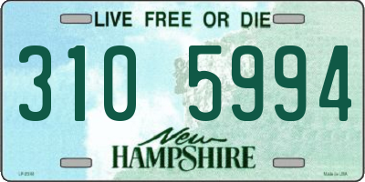 NH license plate 3105994