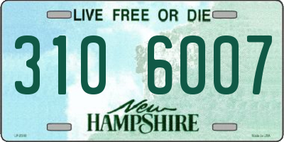 NH license plate 3106007