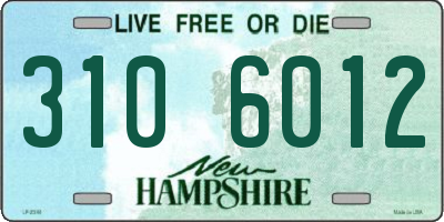 NH license plate 3106012