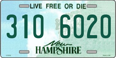 NH license plate 3106020