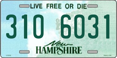 NH license plate 3106031