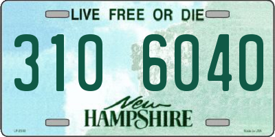 NH license plate 3106040
