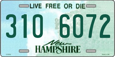 NH license plate 3106072