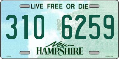NH license plate 3106259