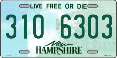 NH license plate 3106303