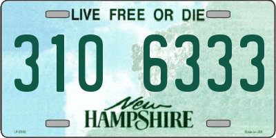 NH license plate 3106333