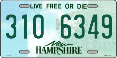 NH license plate 3106349