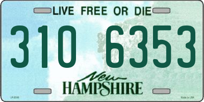 NH license plate 3106353
