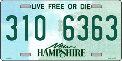 NH license plate 3106363