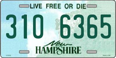 NH license plate 3106365