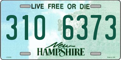 NH license plate 3106373