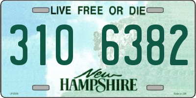 NH license plate 3106382