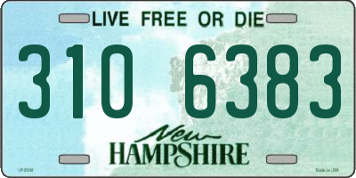 NH license plate 3106383