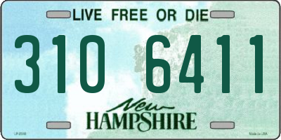 NH license plate 3106411