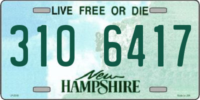 NH license plate 3106417