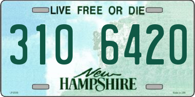 NH license plate 3106420