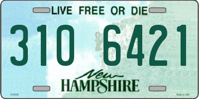 NH license plate 3106421