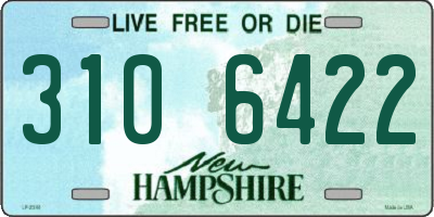 NH license plate 3106422