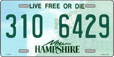 NH license plate 3106429