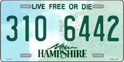 NH license plate 3106442