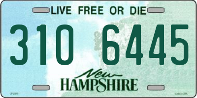 NH license plate 3106445