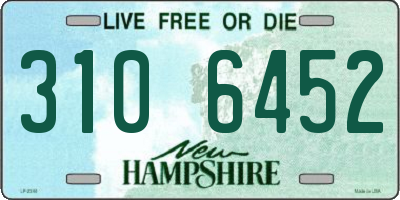 NH license plate 3106452