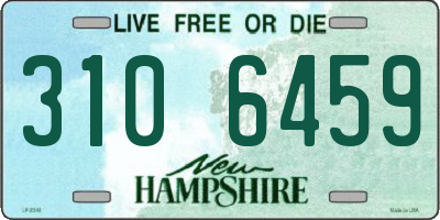 NH license plate 3106459