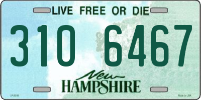NH license plate 3106467