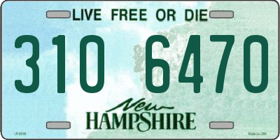 NH license plate 3106470