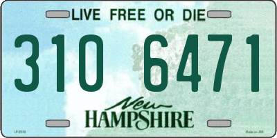 NH license plate 3106471