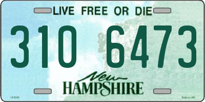 NH license plate 3106473
