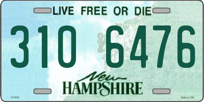 NH license plate 3106476